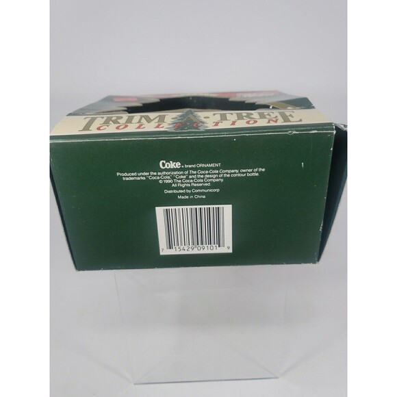 Coca-Cola Trim A Tree Collection 1947 Santa on Stool Ornament 1990 Vintage Coke - Picture 8 of 16